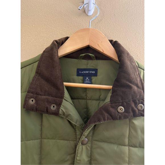 Land’s End | Jackets & Coats | Thermolite Men’s Green Insulted Puffer Jacket Siz - Picture 2 of 4